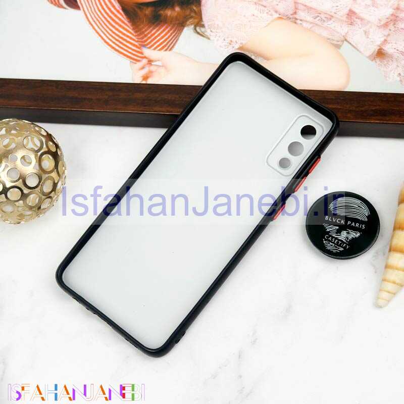 اصفهان جانبی-قاب PC محافظ لنز دار طرح Blvck + پاپ سوکت Samsung Galaxy A02 / M02