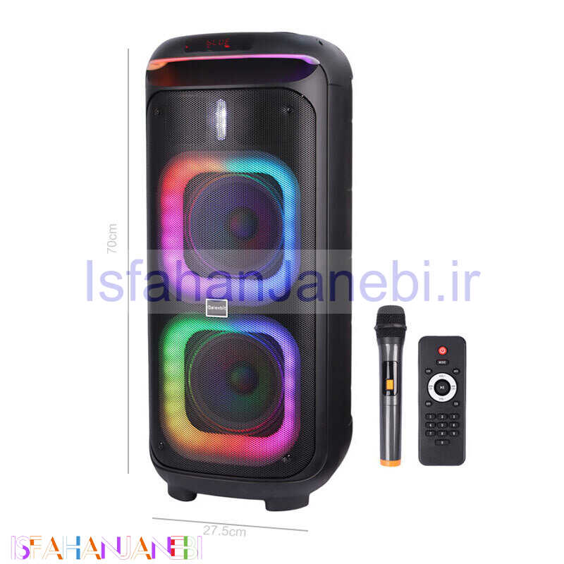 اصفهان جانبی-اسپیکر چمدانی بلوتوثی گلکس بیت GS-61 + میکروفون و ریموت کنترل