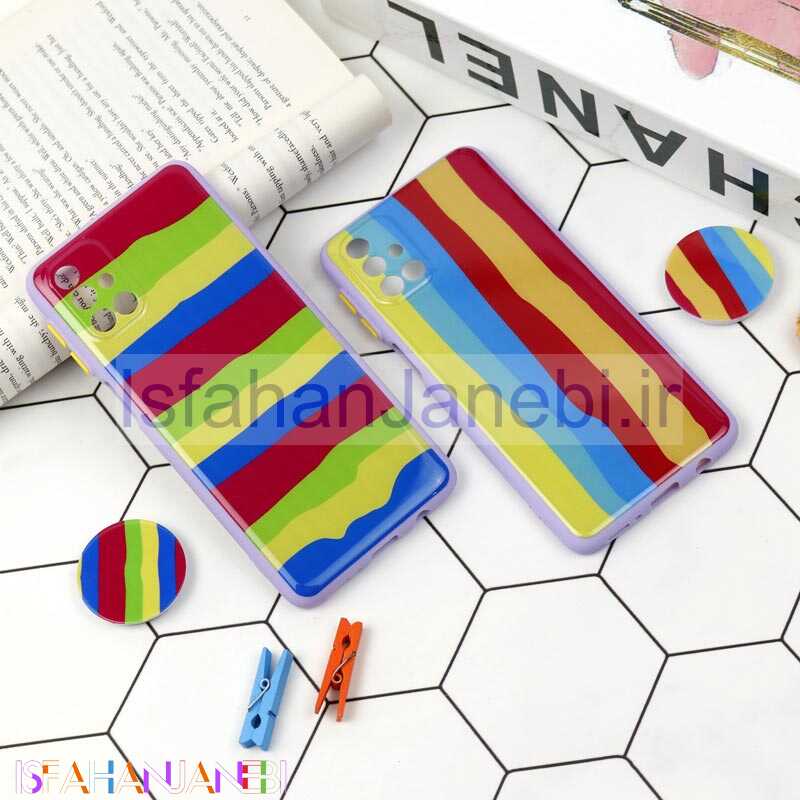 اصفهان جانبی-قاب محافظ لنزدار رنگین کمانی پاپ سوکت دار سامسونگ M31s