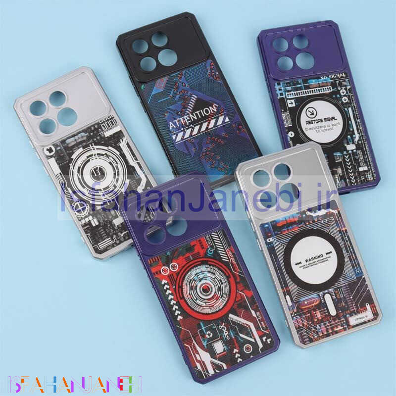 اصفهان جانبی-قاب ژله ای طرح دار مگ سیف محافظ لنزدار Xiaomi Poco X6 Pro