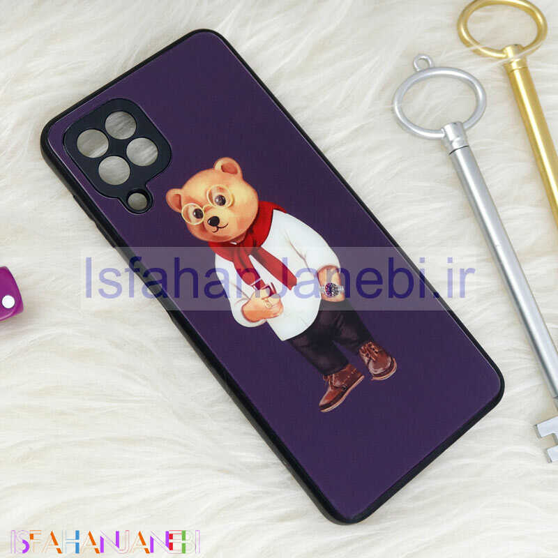 اصفهان جانبی-قاب محافظ لنزدار پشت گلسی طرحدار Baron سامسونگ Samsung Galaxy A22 4G