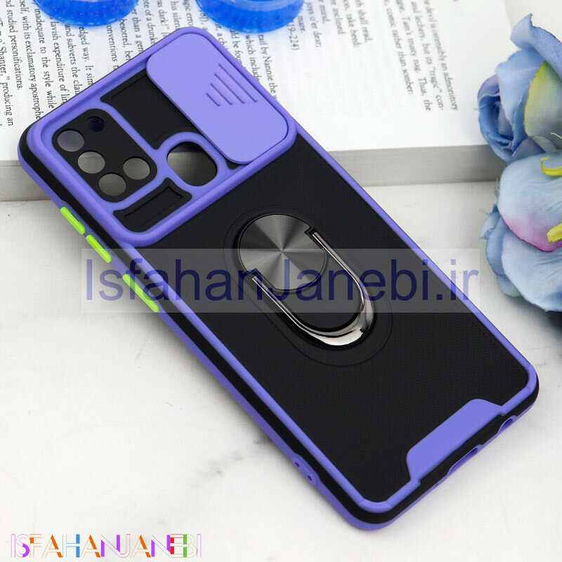 اصفهان جانبی-قاب ضد ضربه محافظ لنزدار کشویی هولدر دار بتمن کلاسیک Samsung Galaxy A21s