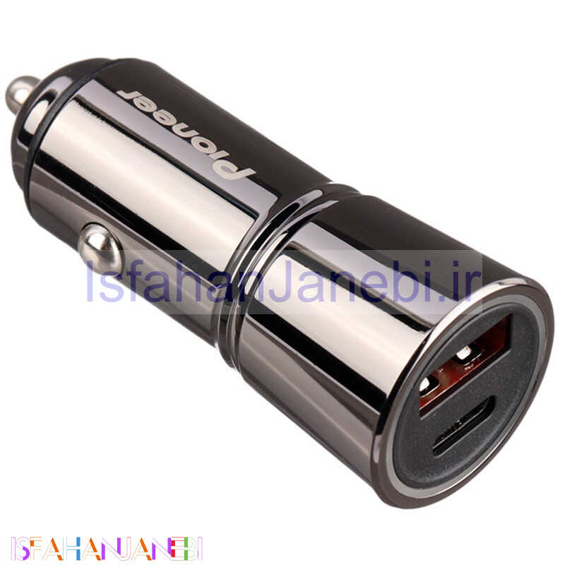 اصفهان جانبی-شارژر فندکی فست شارژ Pioneer C8638 QC3.0 PD 3A 20W
