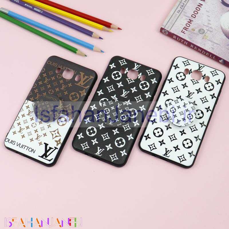 اصفهان جانبی-قاب فانتزی برجسته + پاپ سوکت طرح LV سامسونگ J7 2016 سری D