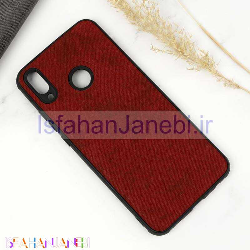 اصفهان جانبی-قاب چرمی محافظ لنزدار طرح گوزن Huawei Y9 2019 زرشکی