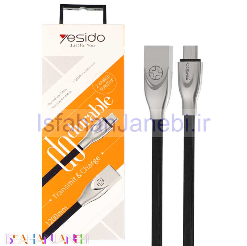 اصفهان جانبی-کابل میکرو یو اس بی Yesido CA-16 2.4A 1.2m