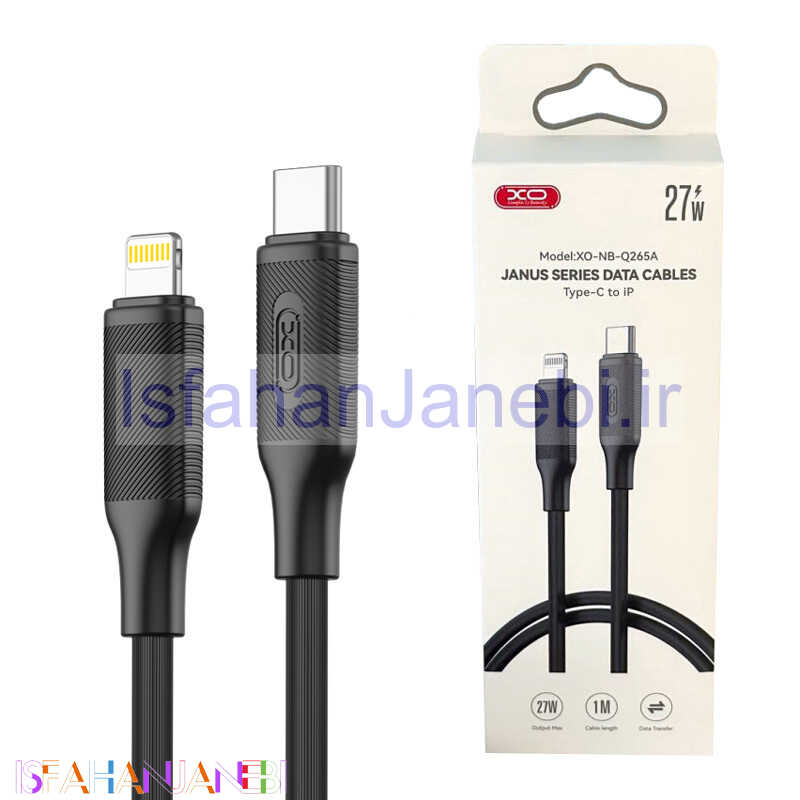 اصفهان جانبی-کابل تبدیل فست شارژ XO XO-NB-Q265A Type-C To Lightning 27W 1m