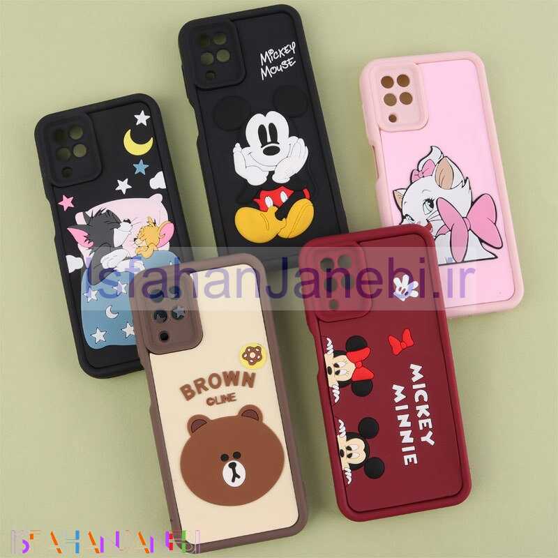 اصفهان جانبی-قاب سولید سامسونگ Galaxy A12 / M12 کارتونی برجسته محافظ لنزدار