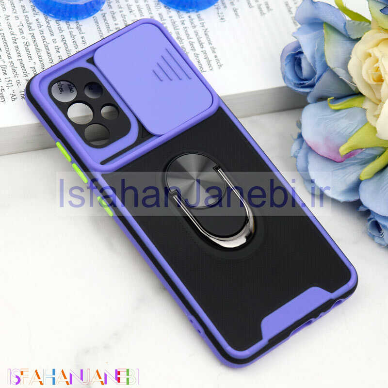 اصفهان جانبی-قاب ضد ضربه محافظ لنزدار کشویی هولدر دار بتمن کلاسیک Samsung Galaxy A32 4G