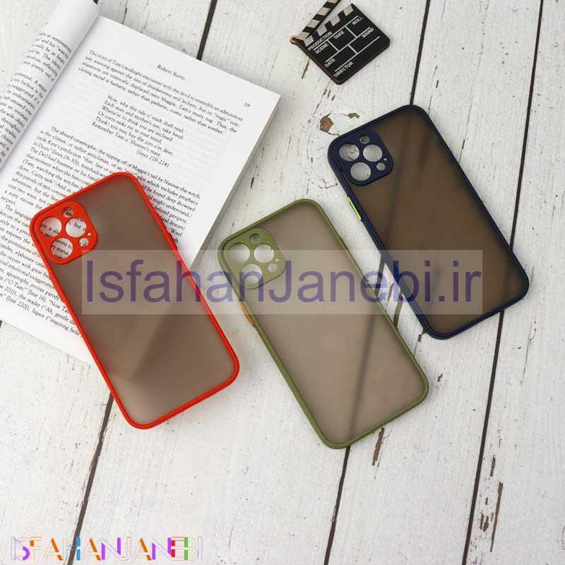 اصفهان جانبی-قاب PC مات محافظ لنز دار iPhone 12 Pro