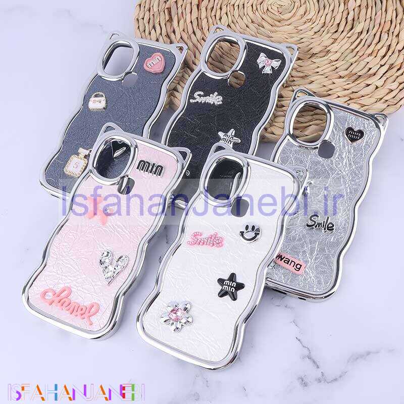 اصفهان جانبی-قاب چرمی موج دار سامسونگ Galaxy A21s برجسته گوش دار