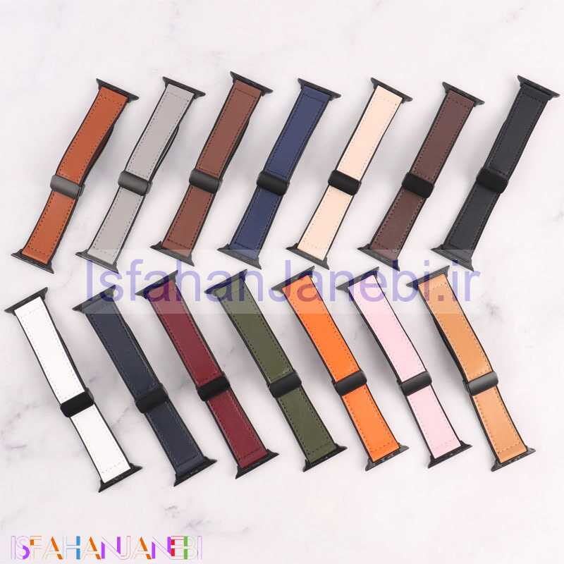 اصفهان جانبی-بند اپل واچ چرمی Watch Band سایز 42/44/45/49 میلی متری کد 7