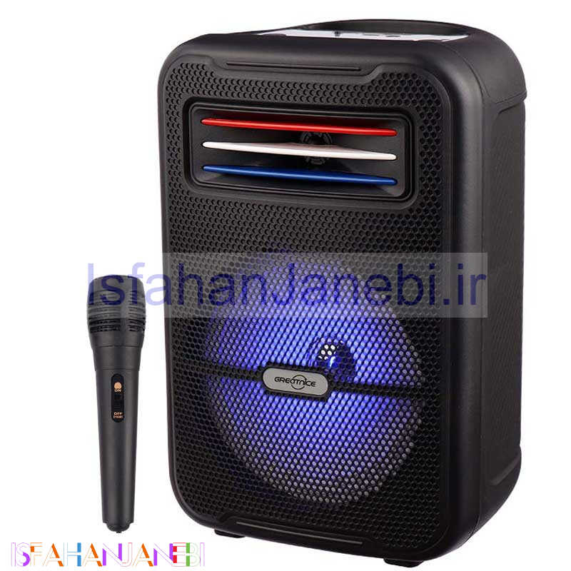 اصفهان جانبی-اسپیکر بلوتوثی رم و فلش خور Greatnice GTS-1986 + میکروفون