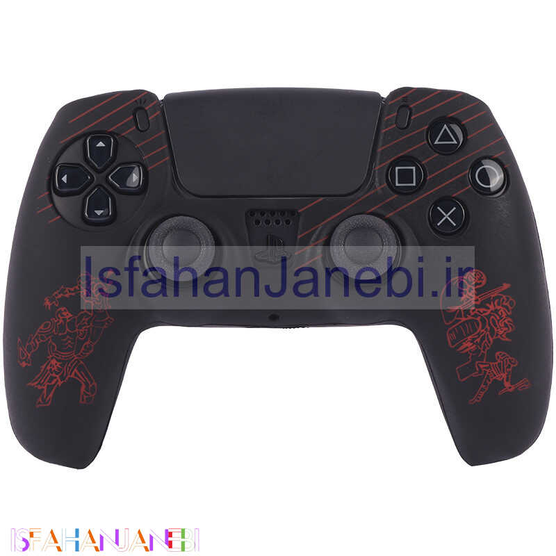 اصفهان جانبی-روکش دسته بازی PS5 طرح God of War زمینه قرمز مشکی