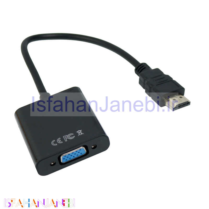 اصفهان جانبی-تبدیل HDMI To VGA + کابل صدا و کابل Micro USB