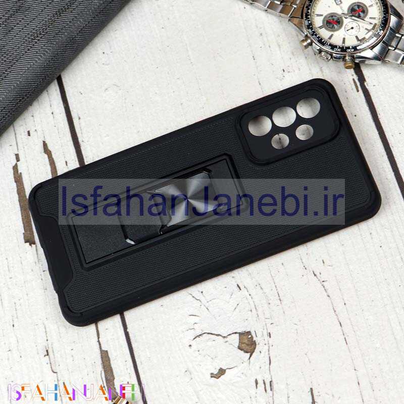 اصفهان جانبی-قاب محافظ لنزدار ضد ضربه هولدر کشویی مگنتی Samsung A52 مشکی