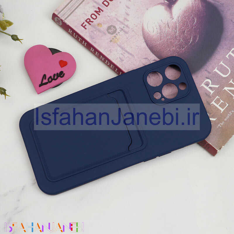 اصفهان جانبی-قاب سیلیکونی جاکارتی دار محافظ لنزدار iPhone 12 Pro Max