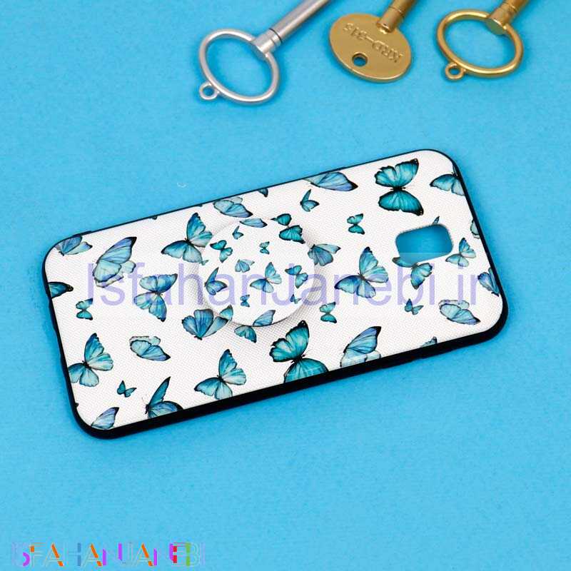 اصفهان جانبی-قاب فانتزی برجسته + پاپ سوکت طرح پروانه سامسونگ J7 Pro سری D