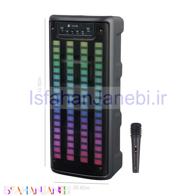 اصفهان جانبی-اسپیکر چمدانی بلوتوثی کی تی اس KTS-1806 + میکروفون