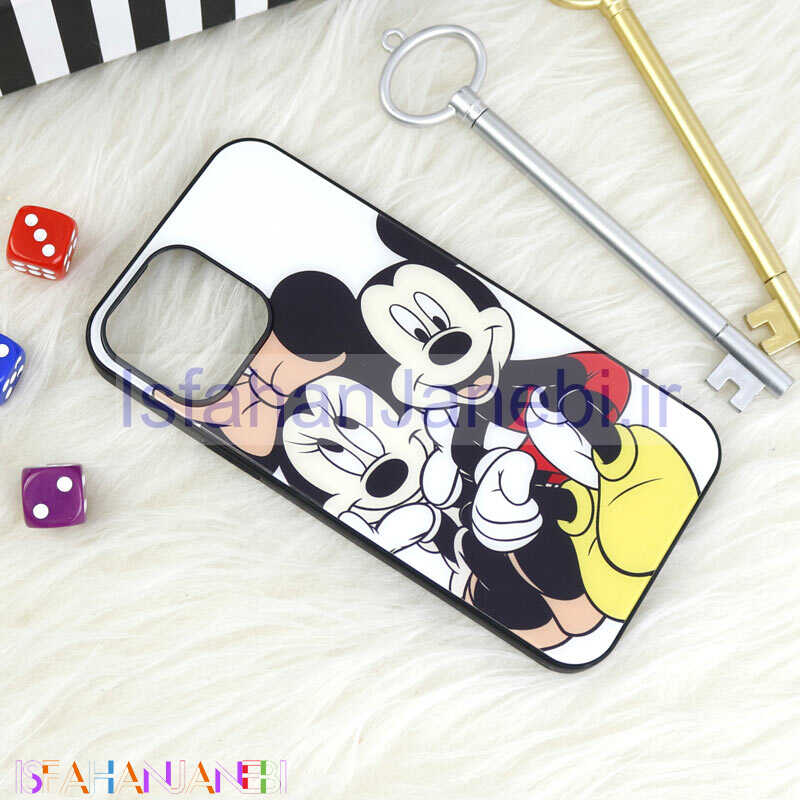 اصفهان جانبی-قاب پشت گلسی طرحدار میکی موس iPhone 13 Pro Max