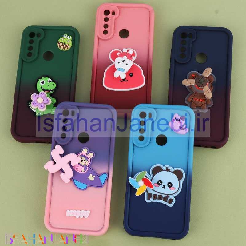 اصفهان جانبی-قاب سیلیکونی شیائومی Redmi Note 8 اسپینردار محافظ لنزدار دورنگ