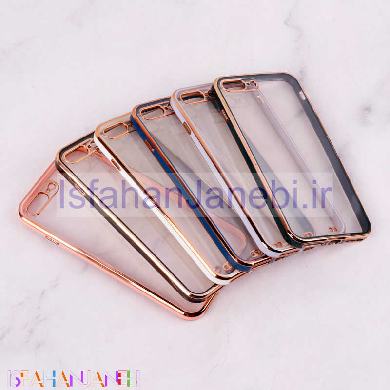 اصفهان جانبی-قاب Chrome دور طلایی محافظ لنزدار iPhone 7 Plus / 8 Plus