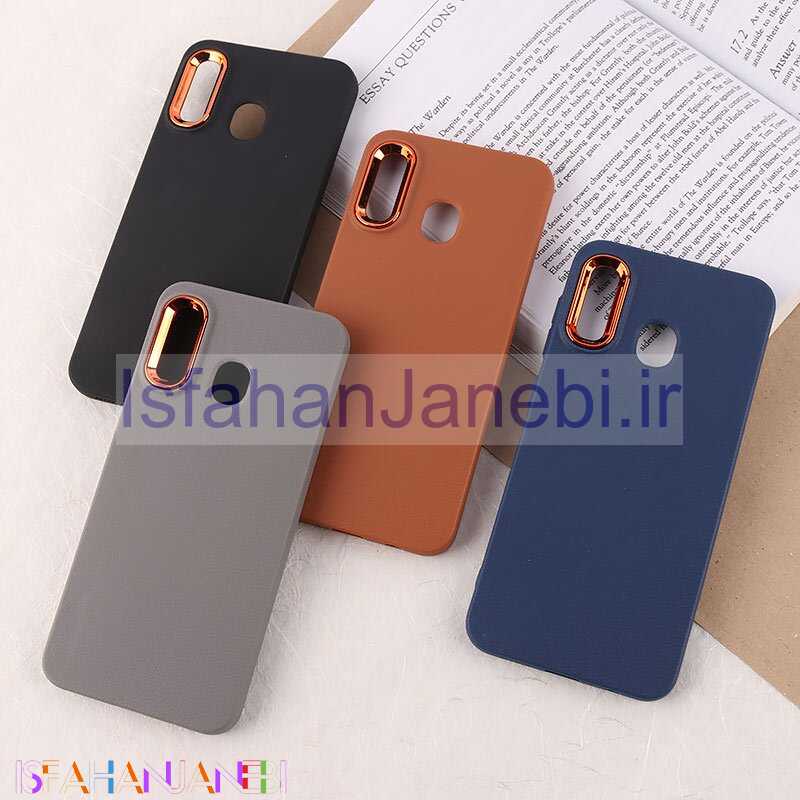 اصفهان جانبی-قاب چرمی ژله ای سامسونگ Galaxy A20 / A30 دور محافظ متال