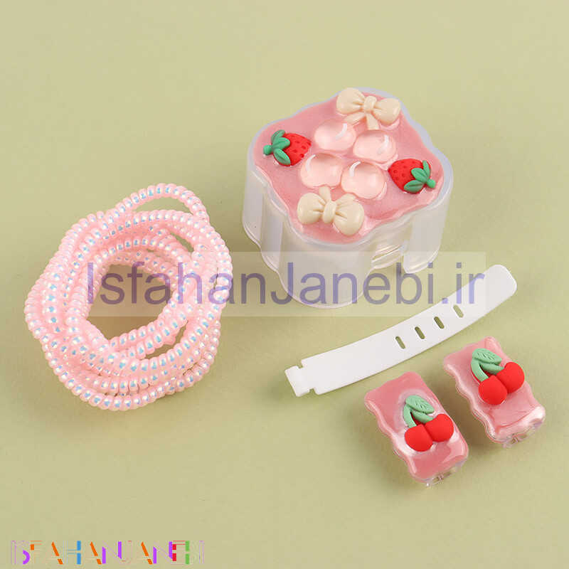 اصفهان جانبی-ست محافظ کابل و کلگی شارژر آیفون طرح توت فرنگی و آلبالو