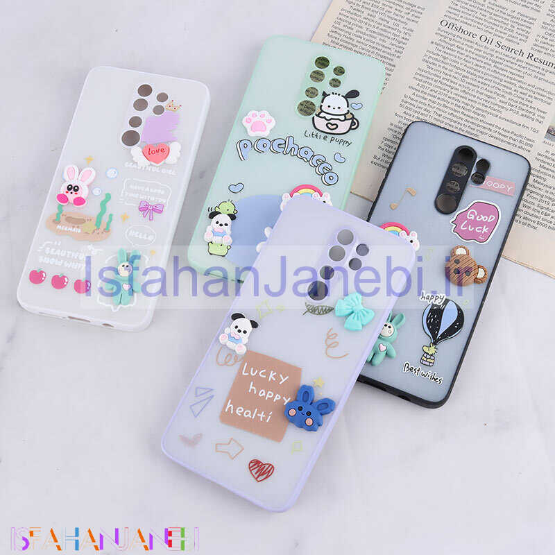 اصفهان جانبی-قاب شاینی شیائومی Redmi Note 8 Pro عروسک برجسته محافظ لنزدار