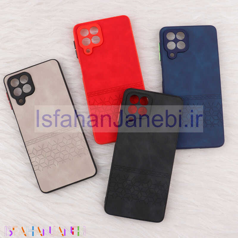 اصفهان جانبی-قاب چرمی طرحدار Smartphone محافظ لنزدار Samsung Galaxy M53