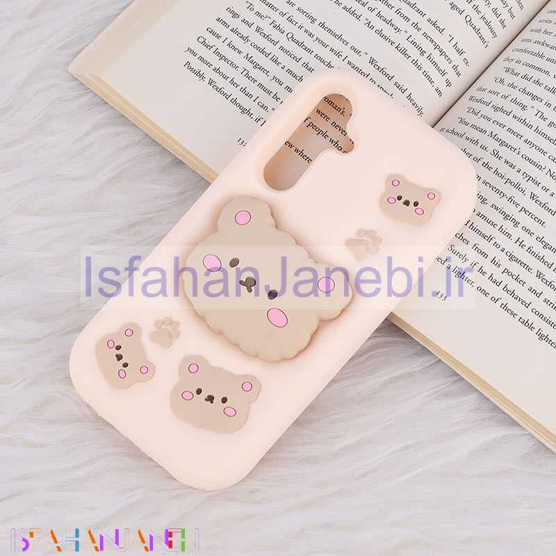 اصفهان جانبی-قاب سیلیکونی سامسونگ Galaxy A35 پاپ سوکت دار طرح خرس بیسکویتی
