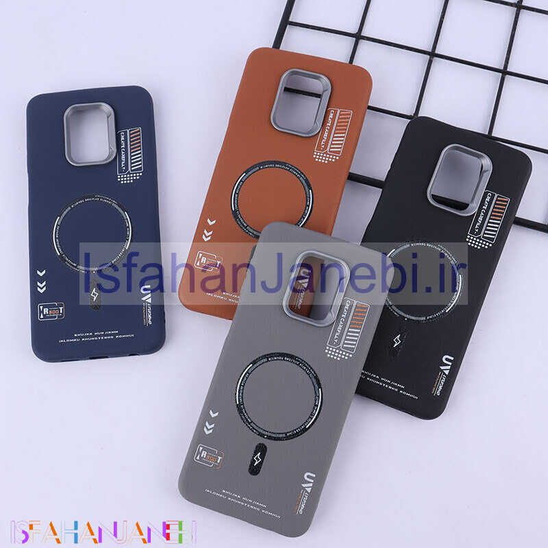 اصفهان جانبی-قاب چرمی ژله ای Leather شیائومی Redmi Note 9s / Note 9 Pro / Note 10 Lite طرح مگ سیف