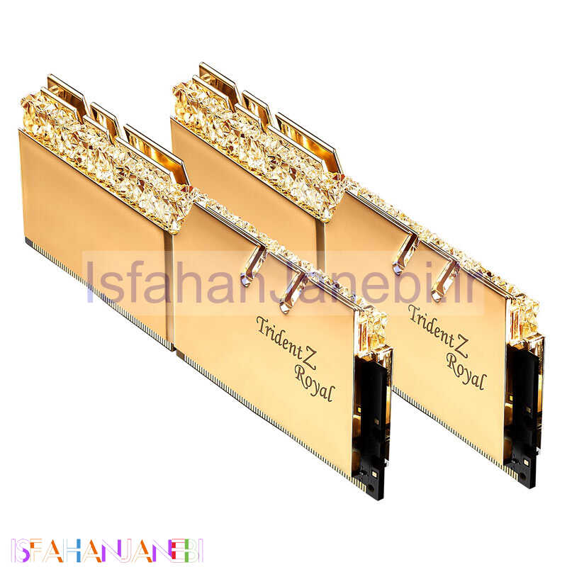 اصفهان جانبی-رم کامپیوتر G.Skill TridentZ Royal Gold RGB DDR4 64GB 3600MHz CL18 Dual
