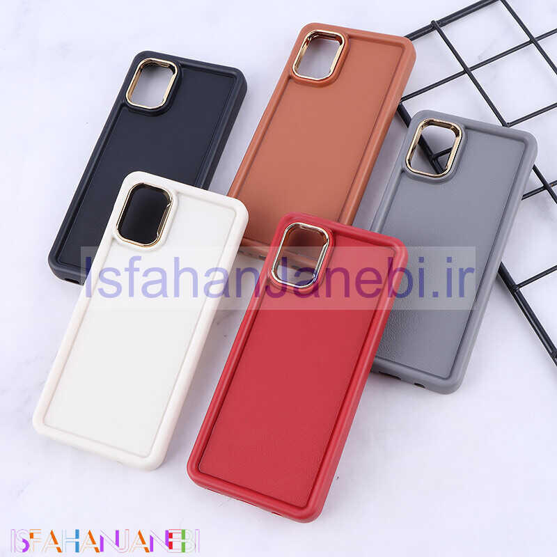 اصفهان جانبی-قاب سولید چرمی سامسونگ Galaxy A31 دور محافظ متال