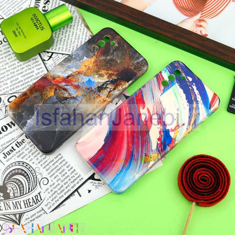 اصفهان جانبی-قاب سیلیکونی محافظ لنزدار طرح آبرنگی Samsung Galaxy A02s
