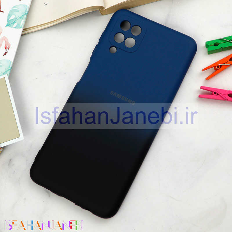 اصفهان جانبی-قاب سیلیکونی محافظ لنزدار دو رنگ Samsung Galaxy A12