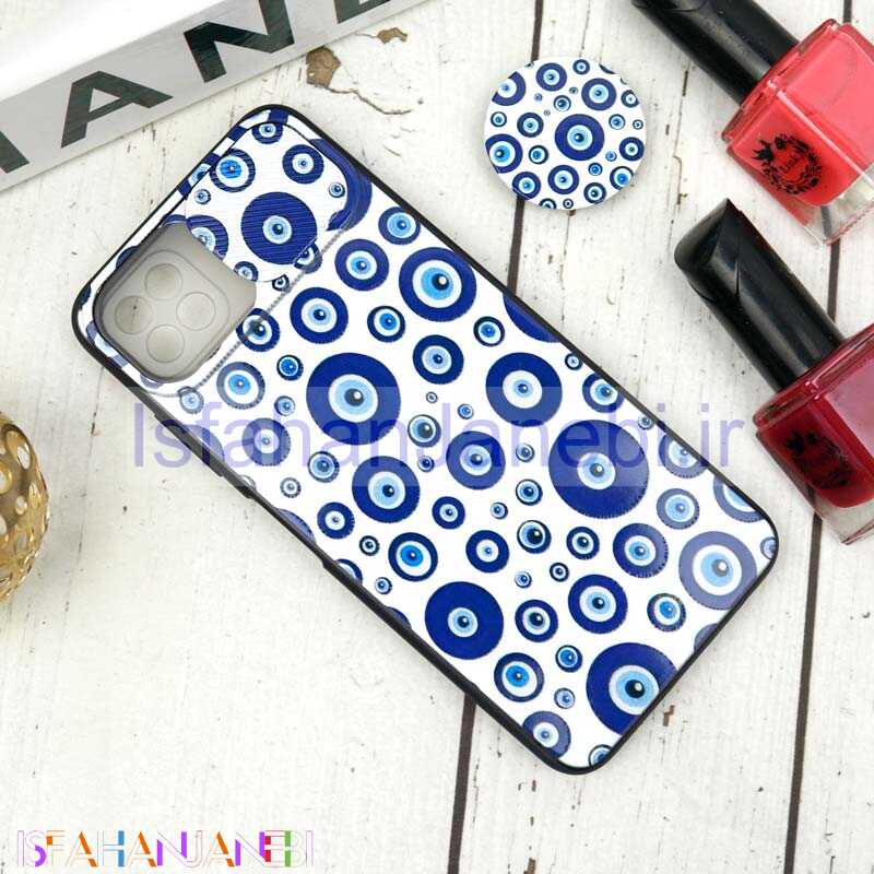 اصفهان جانبی-قاب طرحدار محافظ لنزدار کشویی + پاپ سوکت طرح چشم و نظر سامسونگ A22 5G سری B