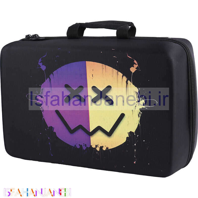 اصفهان جانبی-کیف کنسول بازی PS5 Slim طرح ایموجی لبخند ترسناک