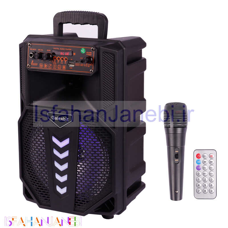 اصفهان جانبی-اسپیکر بلوتوثی گلکس بیت GS19 + میکروفون و ریموت کنترل