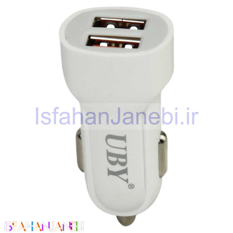اصفهان جانبی-شارژر فندکی فست شارژ UBY U-C09 2.4A 12W + کابل 3 سر