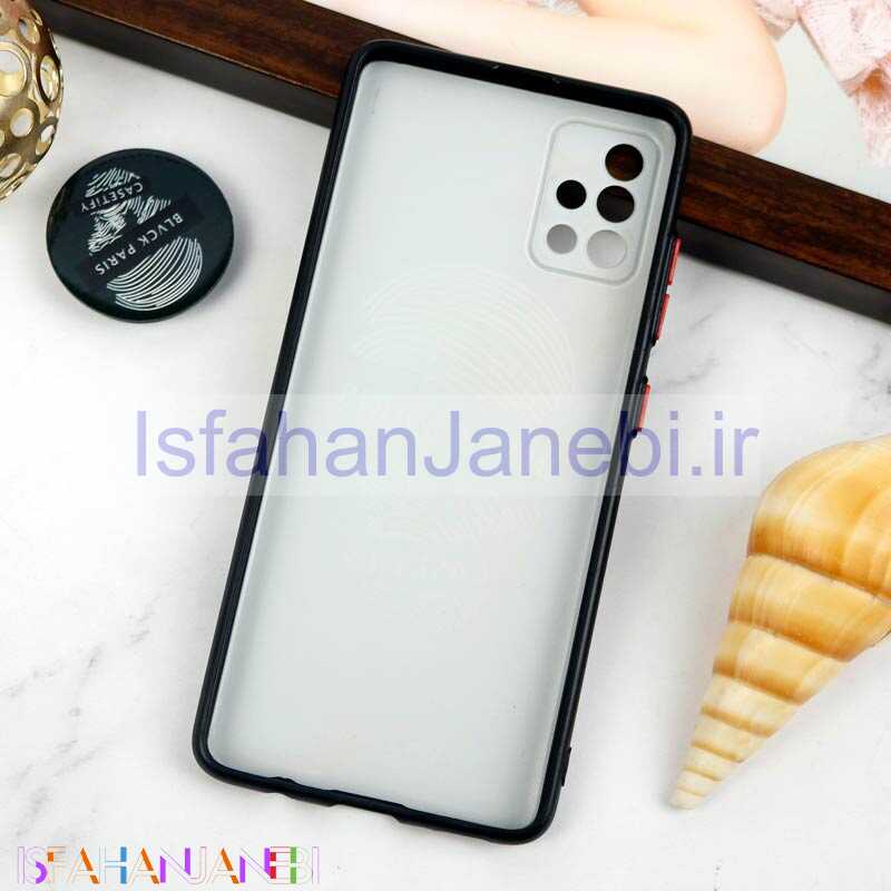 اصفهان جانبی-قاب PC محافظ لنز دار طرح Blvck + پاپ سوکت Samsung Galaxy A51
