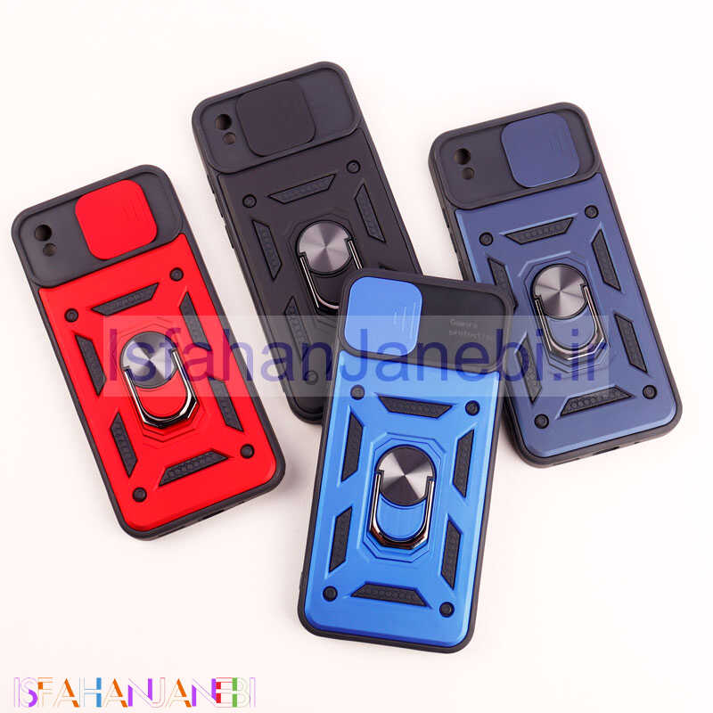اصفهان جانبی-قاب ضد ضربه محافظ لنزدار کشویی هولدر دار بتمن Xiaomi Redmi 9A