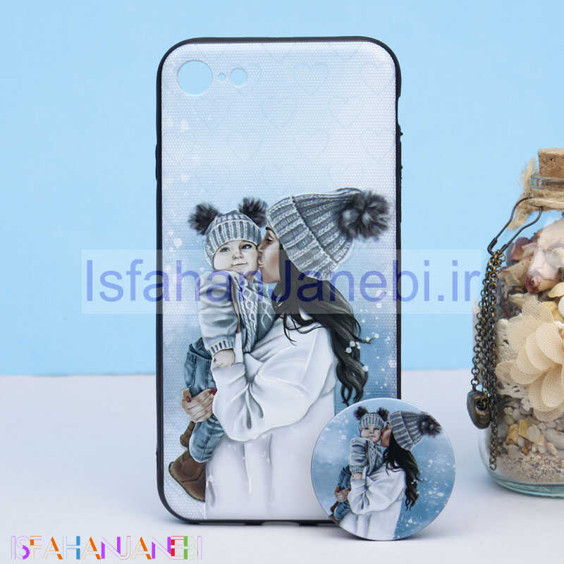 اصفهان جانبی-قاب طرحدار + پاپ سوکت iPhone 7/8 کد5 سری B
