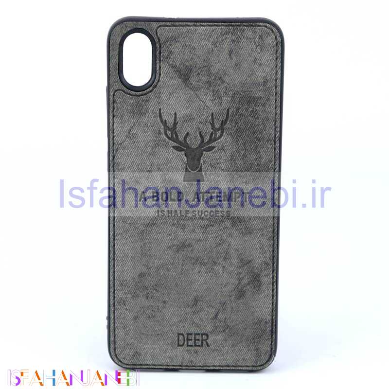 اصفهان جانبی-قاب چرمی طرح گوزن Xiaomi Redmi 7A خاکستری