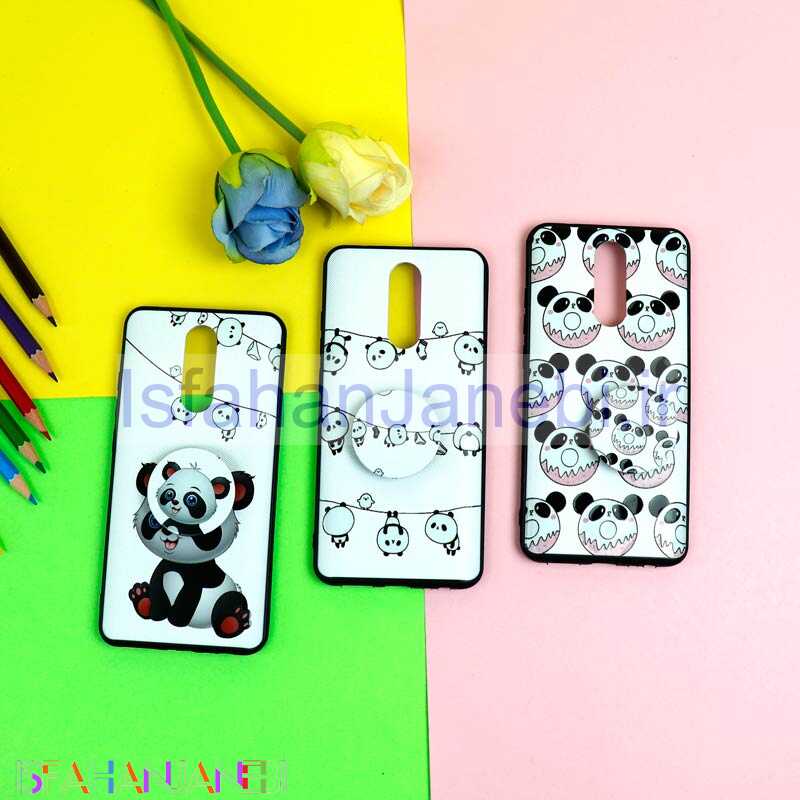 اصفهان جانبی-قاب فانتزی برجسته + پاپ سوکت طرح پاندا شیائومی Redmi 8 سری D