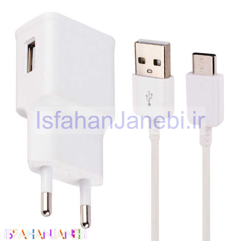 اصفهان جانبی-شارژر دیواری فست شارژ Arson AN-S10 Plus 2A 15W + کابل تایپ سی