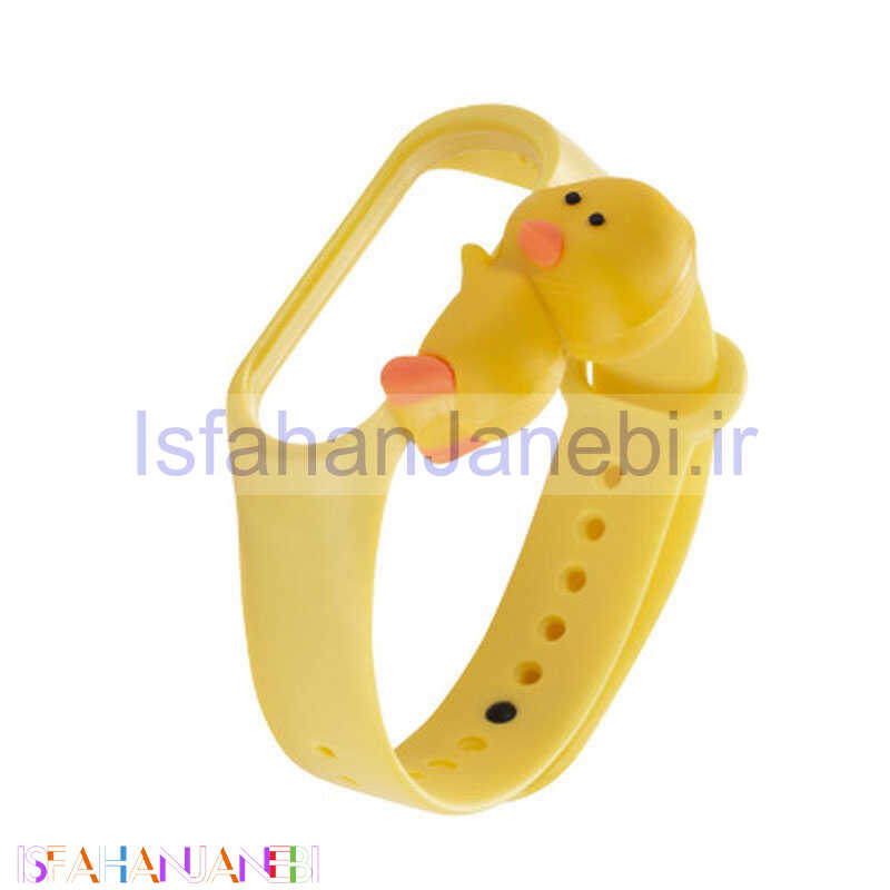 اصفهان جانبی-بند سیلیکونی فانتزی Xiaomi Mi Band 5 / 6 اردک زرد