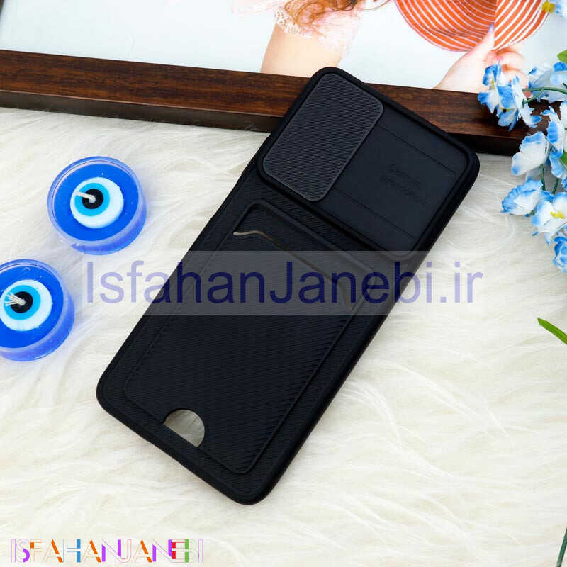 اصفهان جانبی-قاب ضد ضربه جاکارتی دار محافظ لنز کشویی کلاسیک Xiaomi Redmi Note 11 Pro مشکی