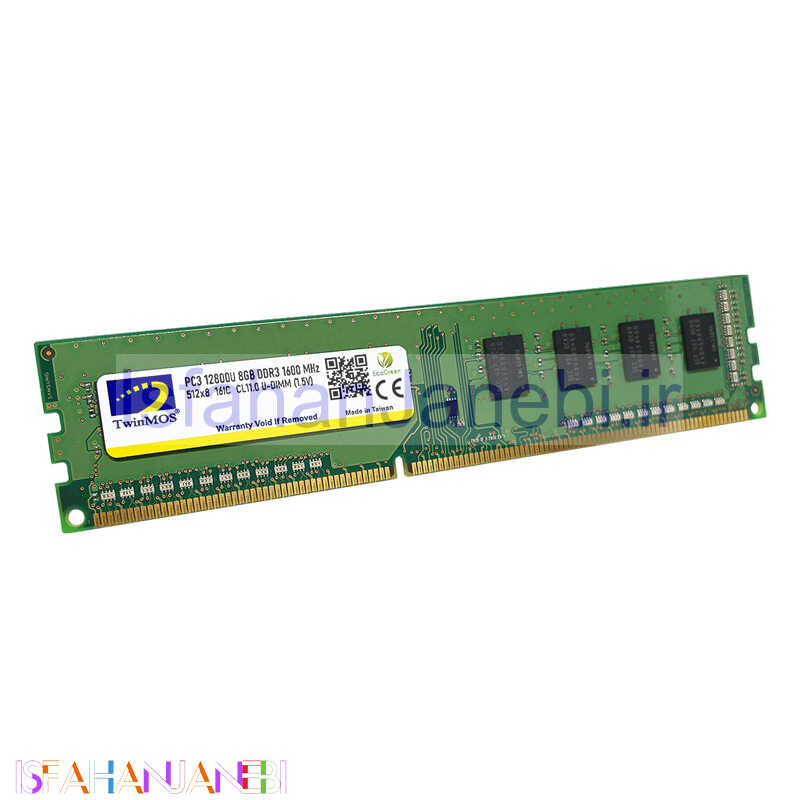 اصفهان جانبی-رم کامپیوتر TwinMos DDR3 8GB 1600MHz CL11 Single