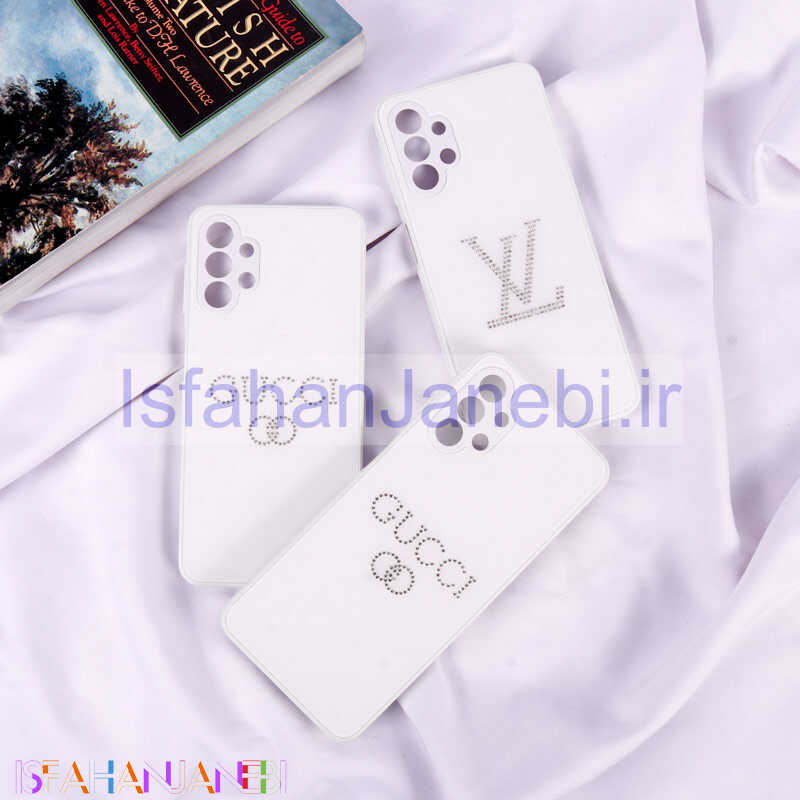 اصفهان جانبی-قاب PVD نگین دار Ipefet محافظ لنزدار Samsung Galaxy A13 سفید